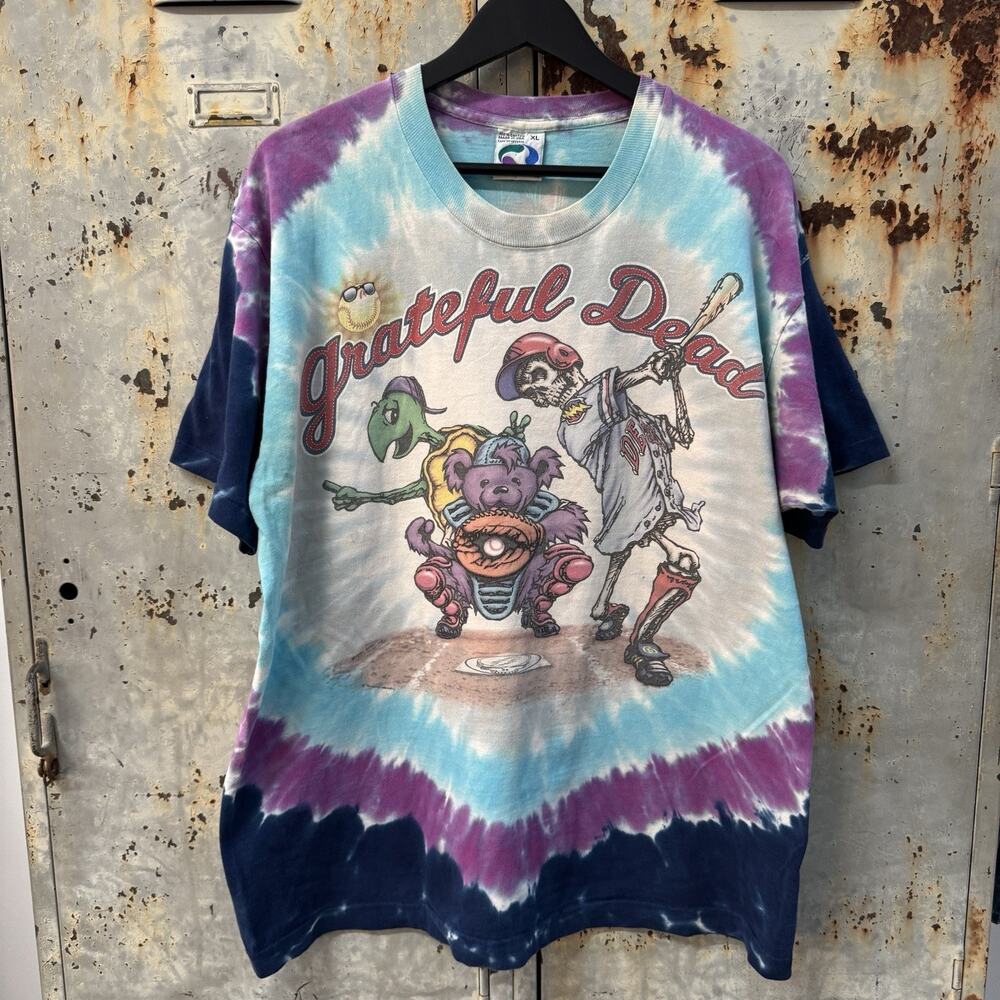 Vintage 1994 Grateful Dead Steal Your Base Baseball Bears T Shirt XL Liquid Blue